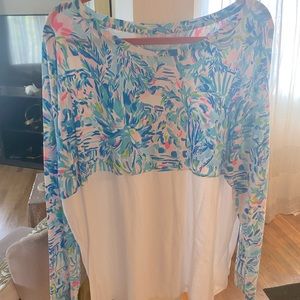 Lilly Pulitzer Finn top XXL in Blue Ibiza Cabana Cocktail